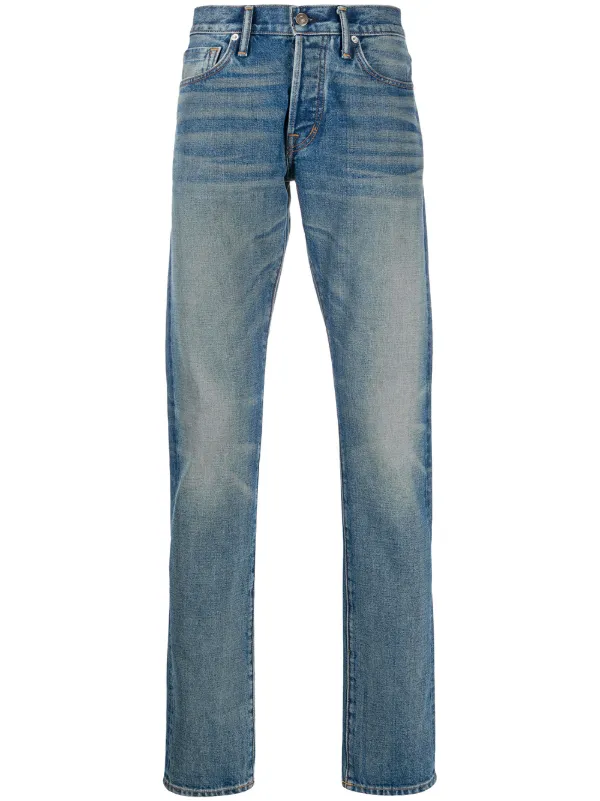 TOM FORD faded-effect straight-leg 