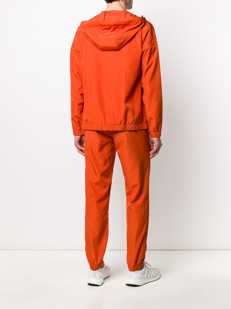 Shop Ea7 Zipped Hooded Jacket In Orange