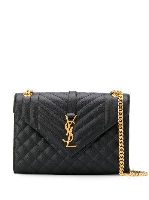 LARGE YSL MONOGRAM QUILTED LEATHER POUCH, Luxury, Bags & Wallets
