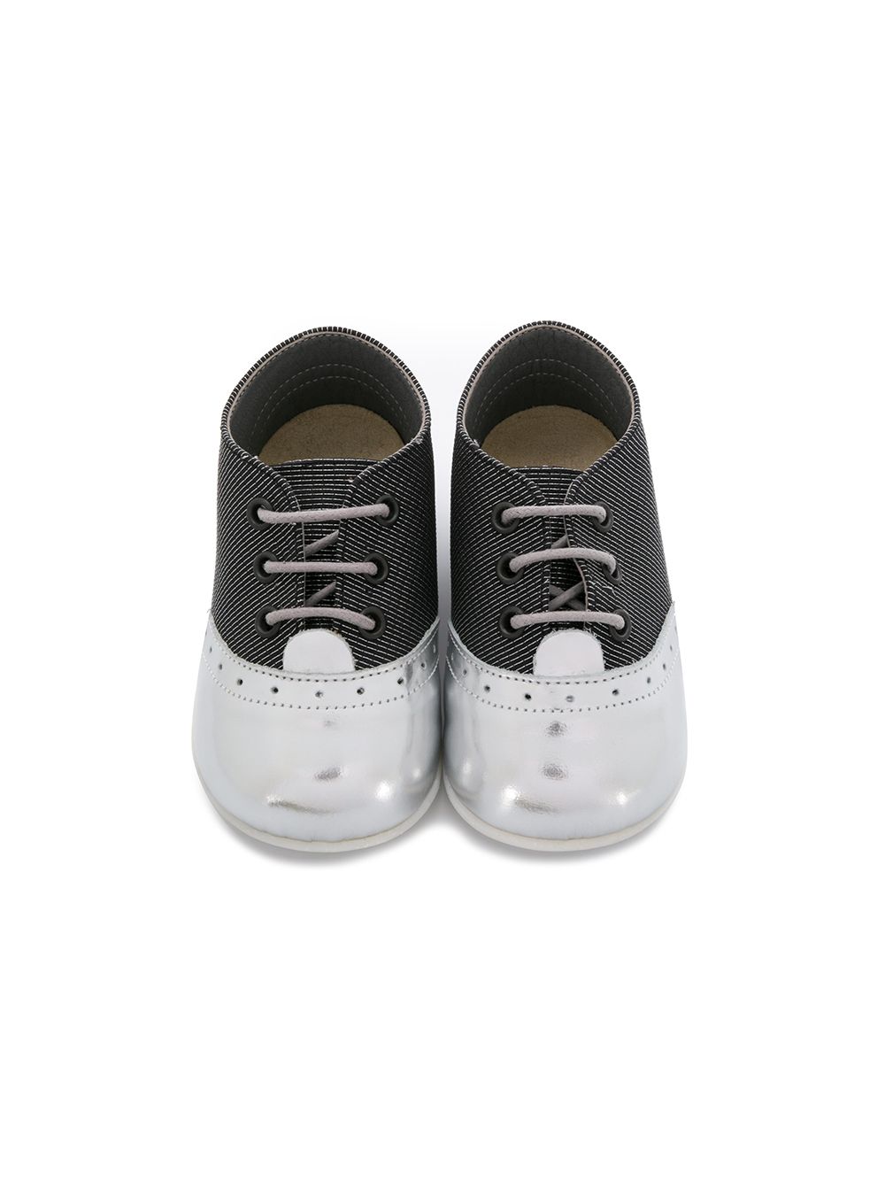 фото Babywalker two-tone cap toe shoes