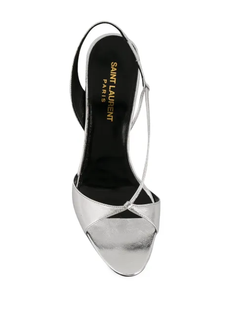 saint laurent anouk patent slingback sandals