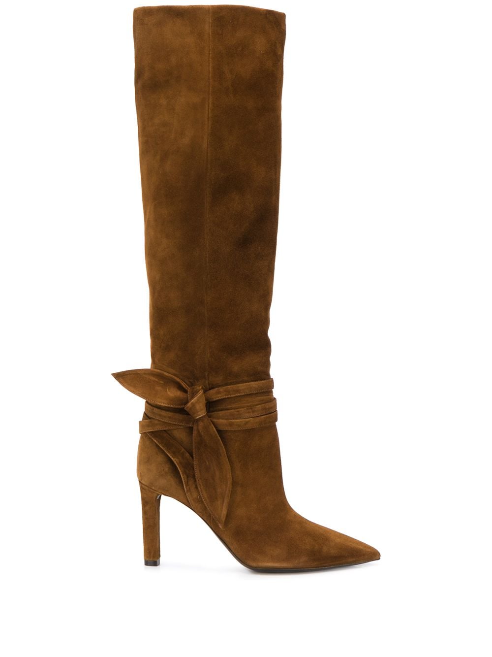 Saint Laurent Kate Knee-length Boots In Brown