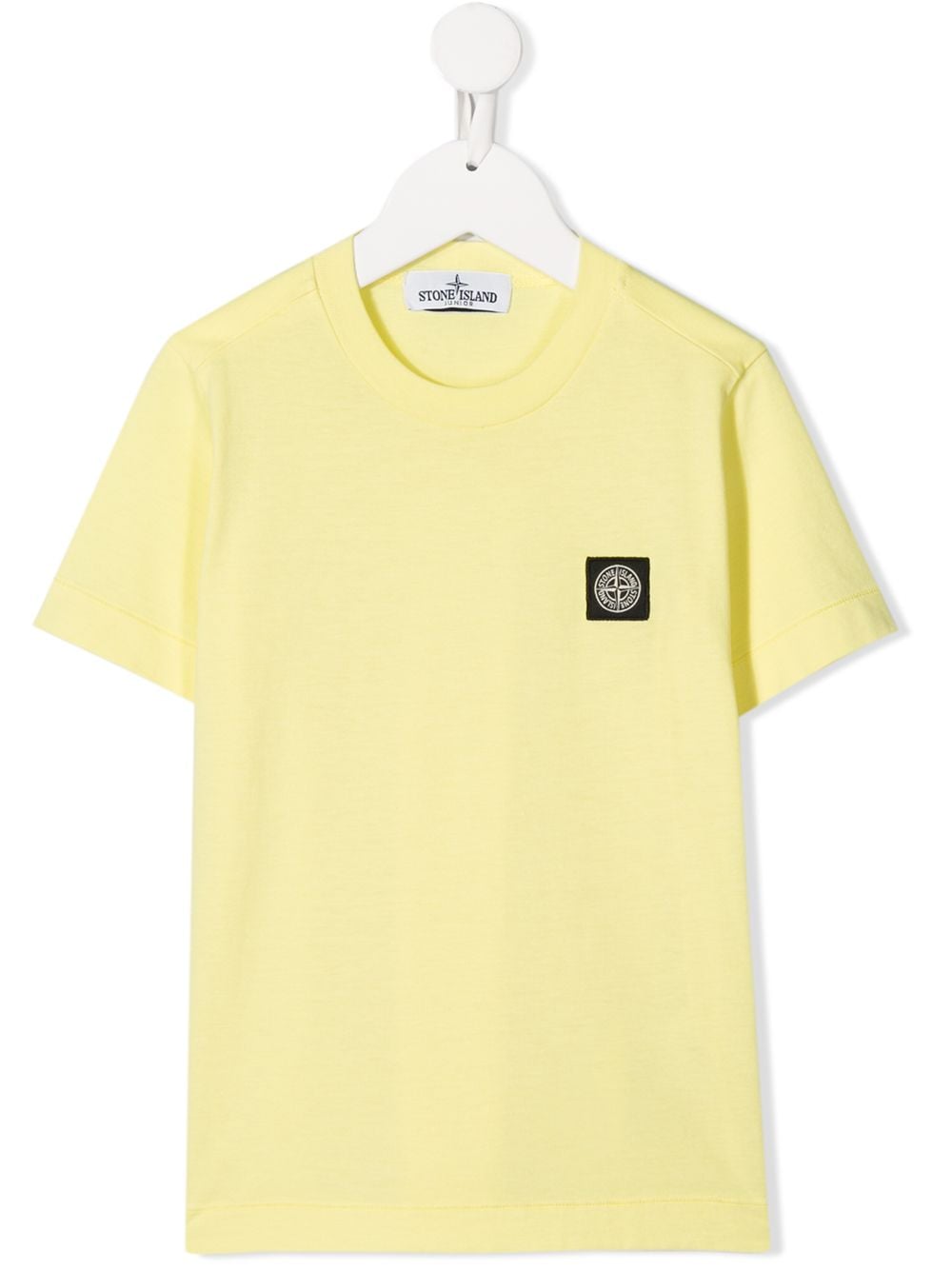Stone Island Junior Kids' T-shirt Mit Logo-patch In Yellow