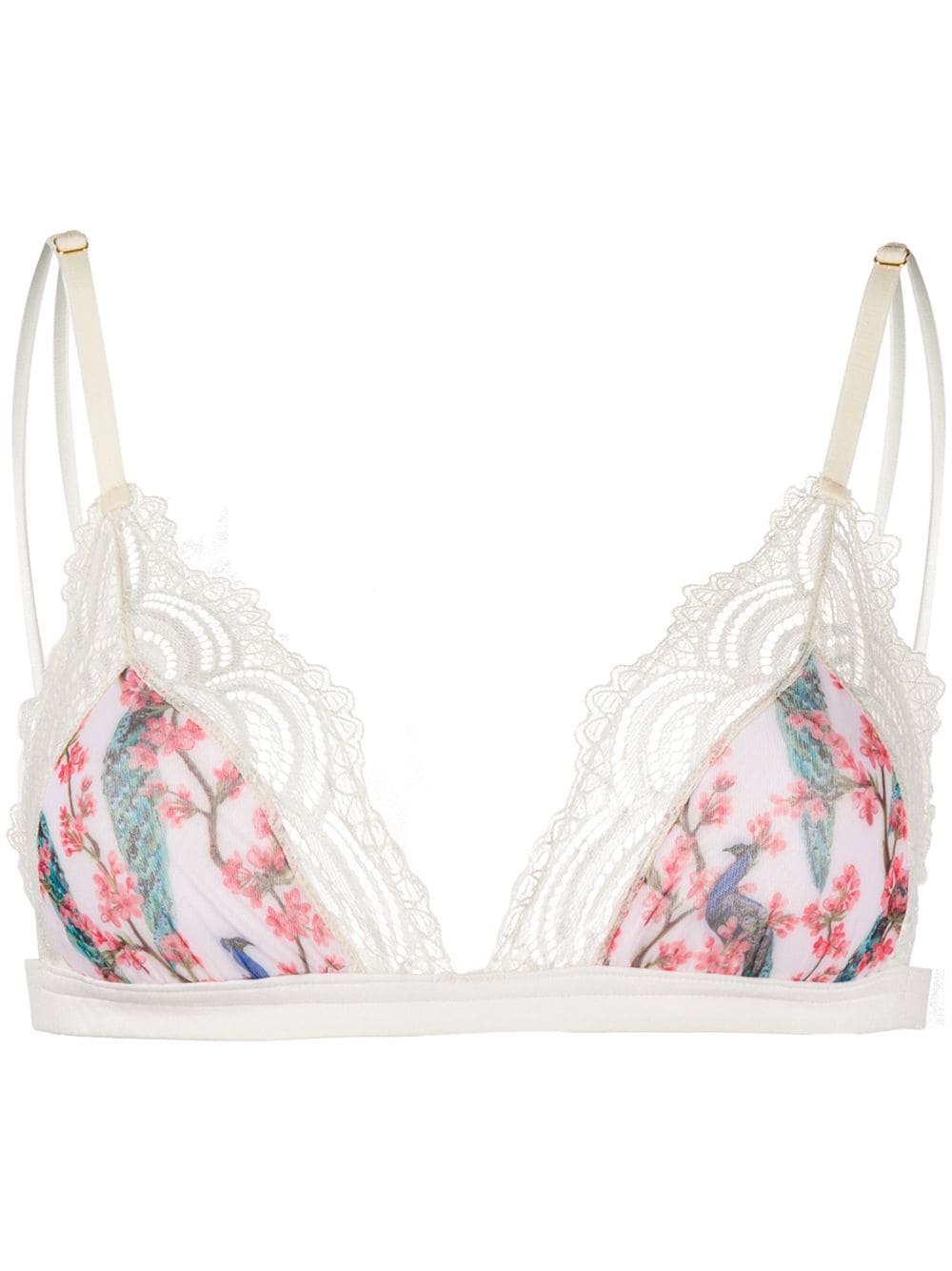 Dolci Follie peacock print triangle bra