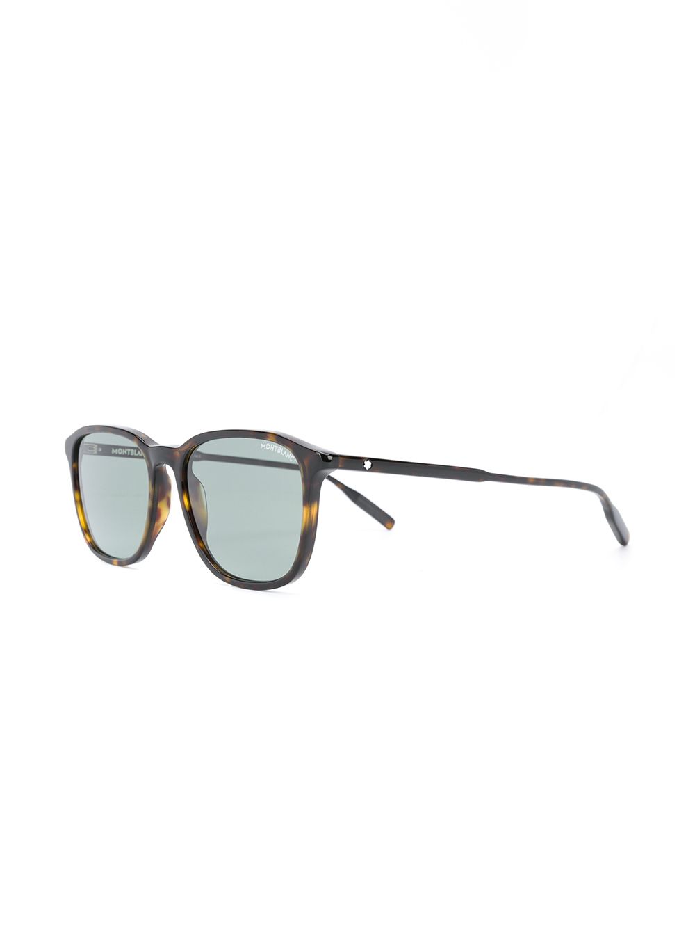 фото Montblanc tortoiseshell-effect square-frame sunglasses