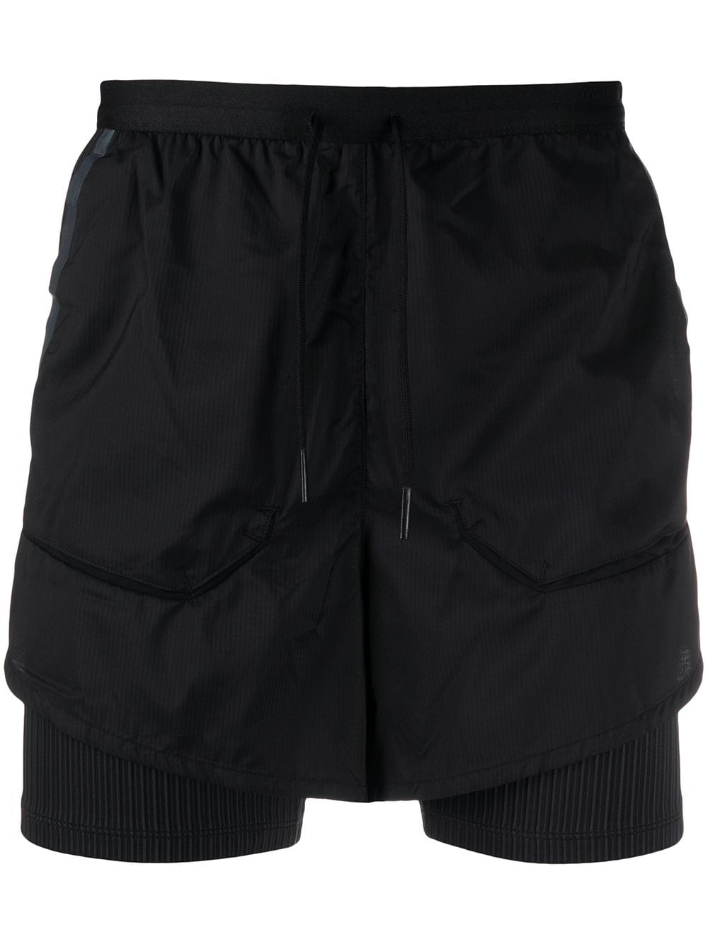 Nike Layered Track Shorts In Black