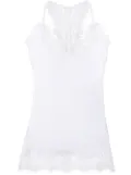 Gold Hawk lace-panel tank top - White