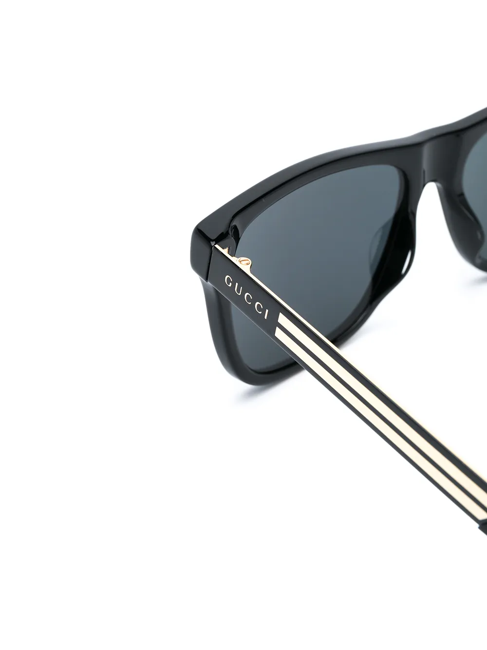 Gucci Eyewear Zonnebril met rechthoekig montuur Zwart