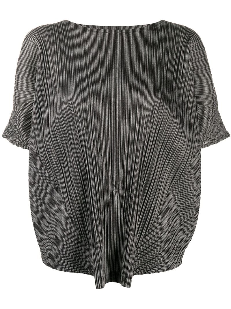 Issey Miyake Micro-pleated Tunic Top In Black