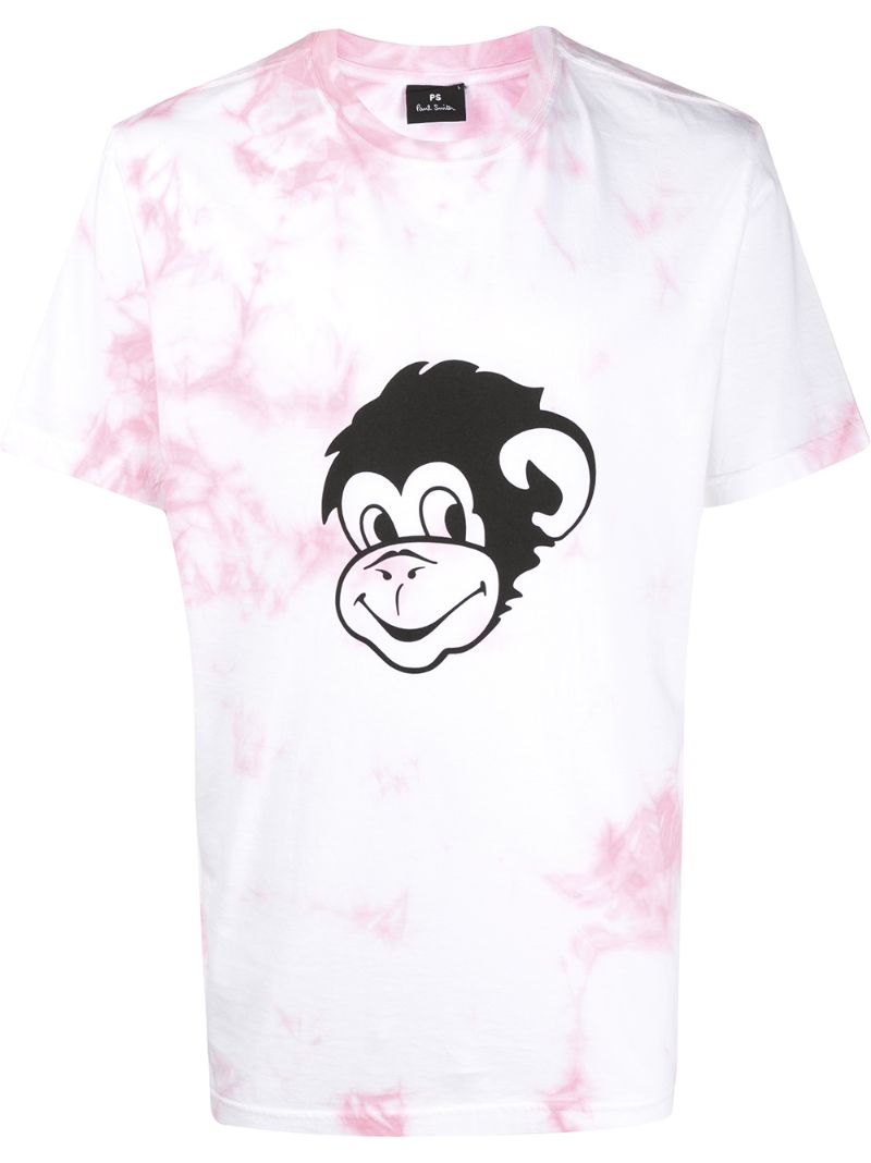 PS BY PAUL SMITH TIE DYE MONKEY PRINT T-SHIRT 