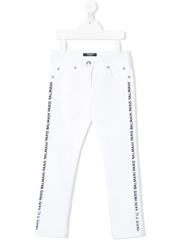 Shop Balmain Kids straight fit side 
