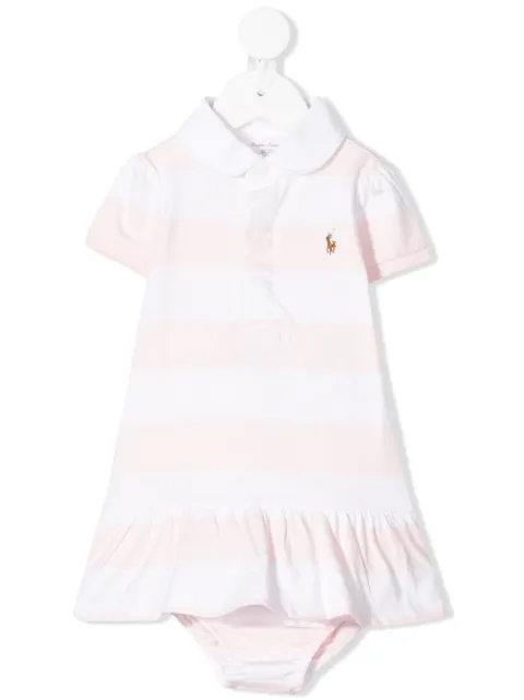 Ralph Lauren Kids طقم فستان بولو مخطط