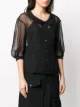 Comme Des Garçons Comme Des Garçons قميص شفاف بأكمام 3/4