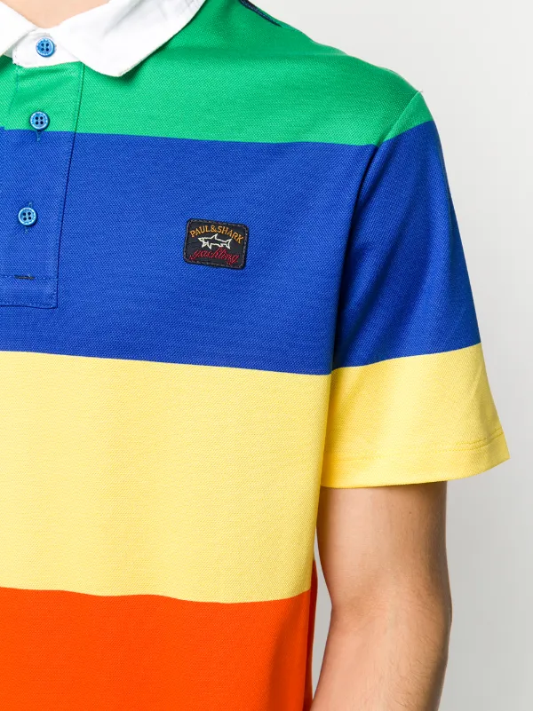 paul and shark striped polo shirt