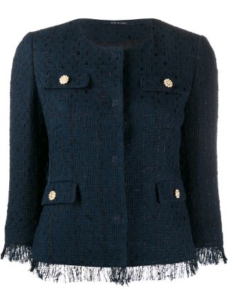 Tagliatore Meg Tweed Style Cropped Jacket - Farfetch