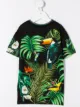 الصورة 2 من Dolce & Gabbana Kids تيشيرت بطبعة غابة ورقبة دائرية