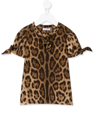 Dolce & Gabbana Kids レオパード シルクシャツ | ブラウン | FARFETCH JP