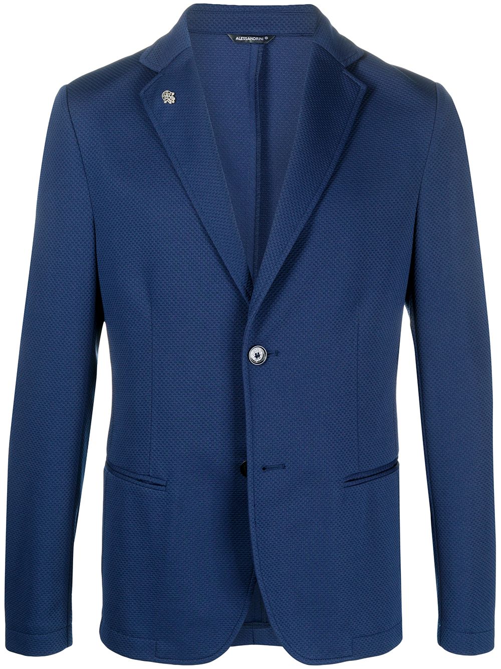 Daniele Alessandrini Textured Single-breasted Blazer In Blue