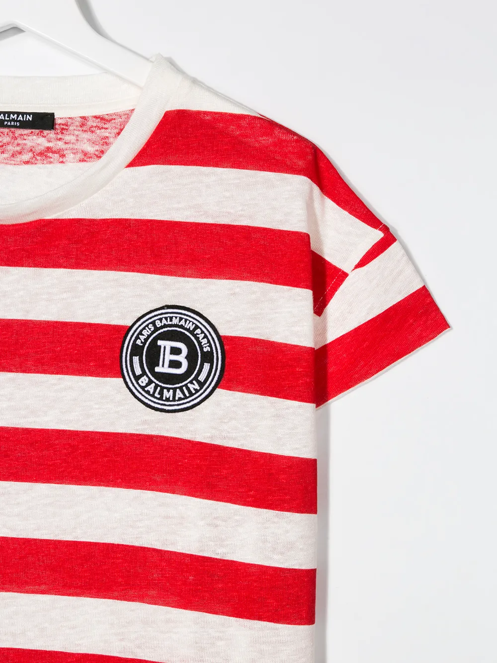 Balmain Multicolor T-shirt For Kids With Logo In Red