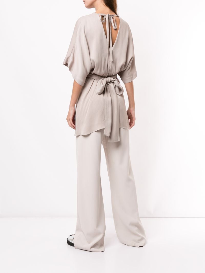 Shop Ginger & Smart Polish Asymmetric Wrap Top In Grey