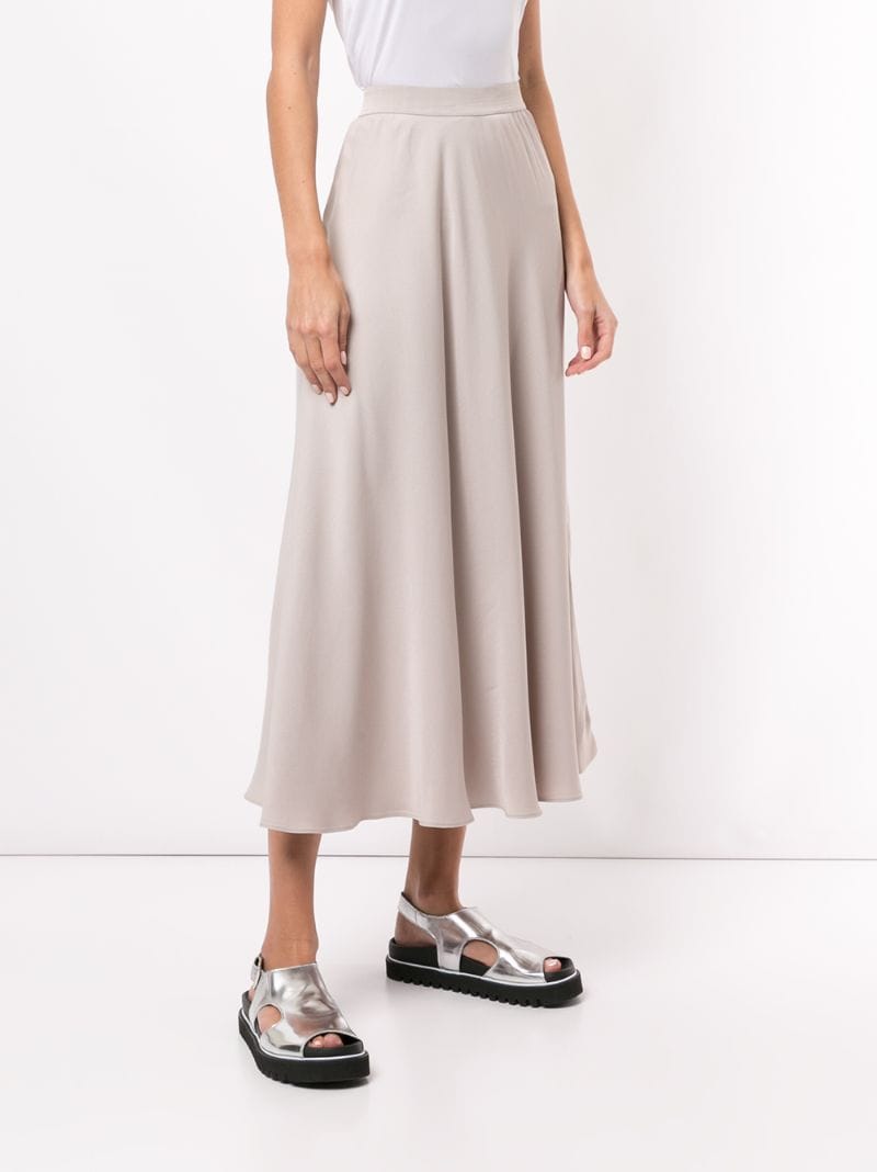 Shop Ginger & Smart Polish Flared Midi Kirt In Neutrals