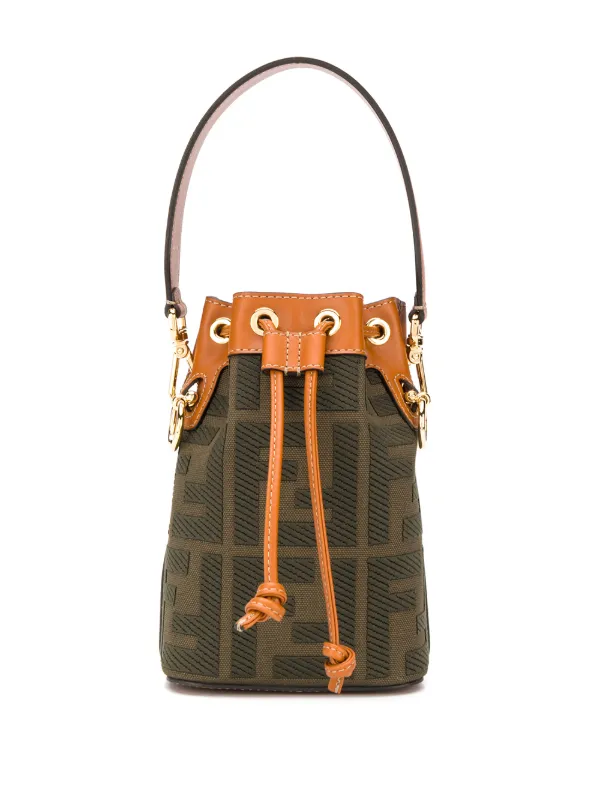fendi mon tresor logo bucket bag