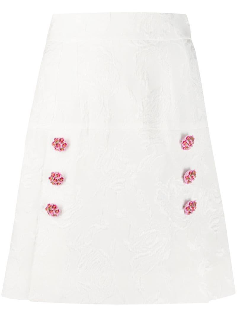 DOLCE & GABBANA FLORAL A-LINE SKIRT