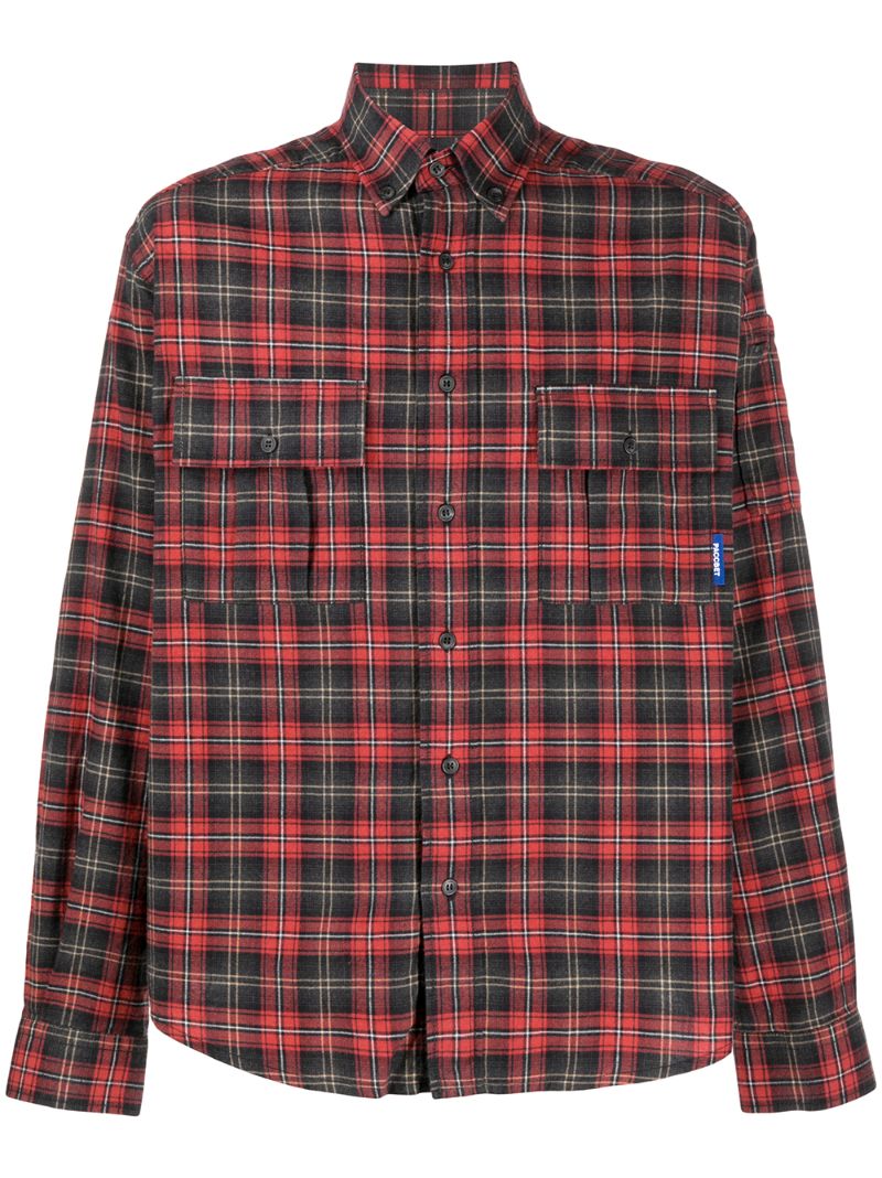 RASSVET PLAID PRINT DOUBLE POCKET SHIRT