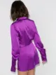 The Attico gathered satin shirt dress