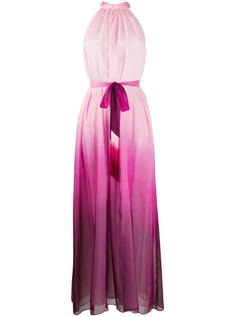 Jonathan Simkhai Ombré Halterneck Dress In Pink