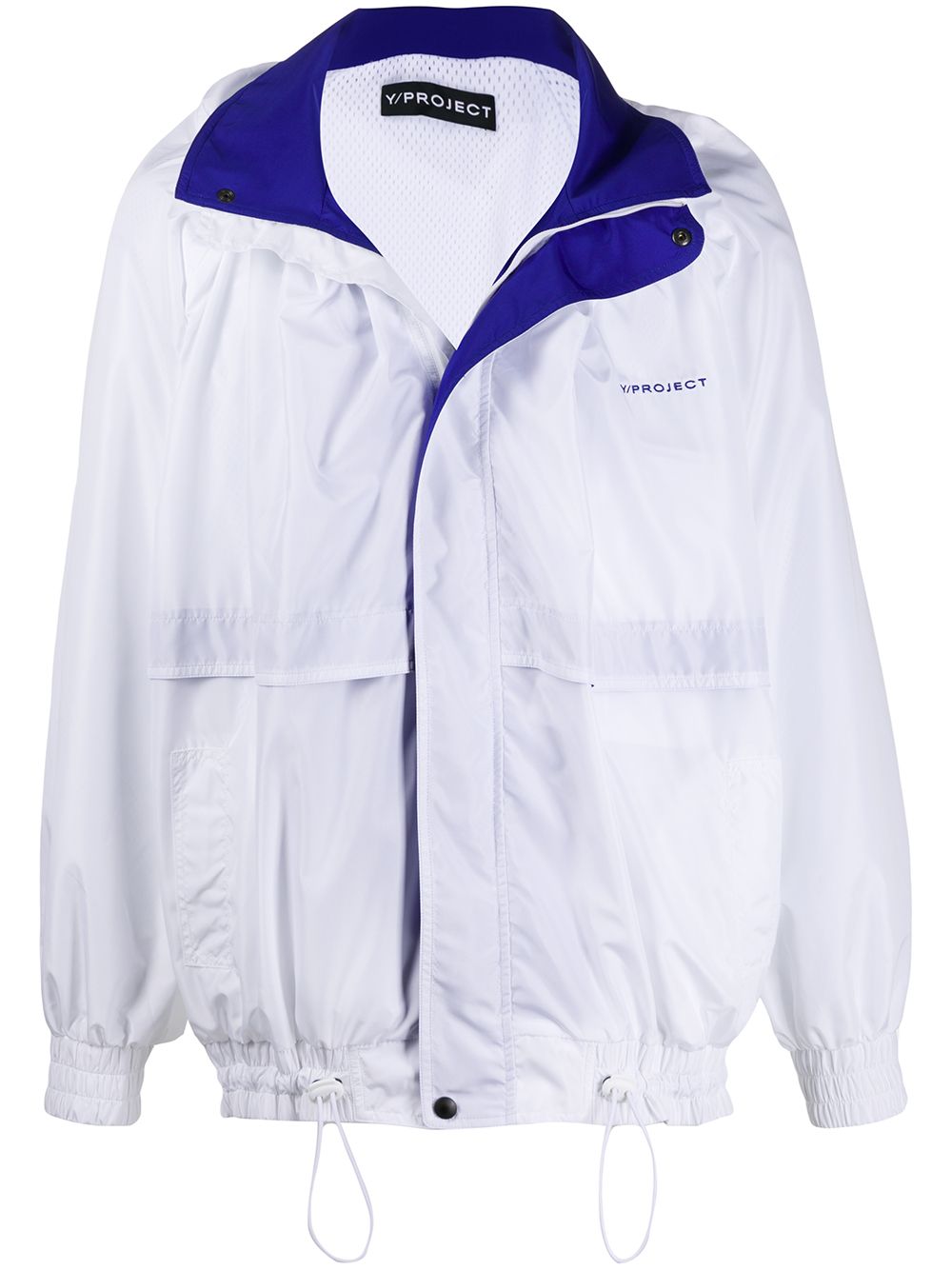 Y/project Oversized Track Jacket In White
