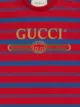 Gucci Kids تيشيرت مخطط بشعار الماركة