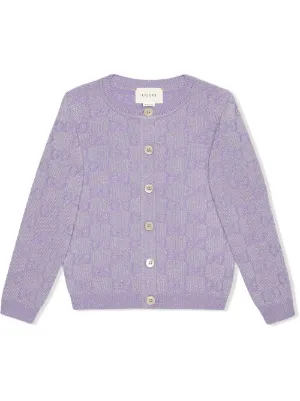 kids purple cardigan