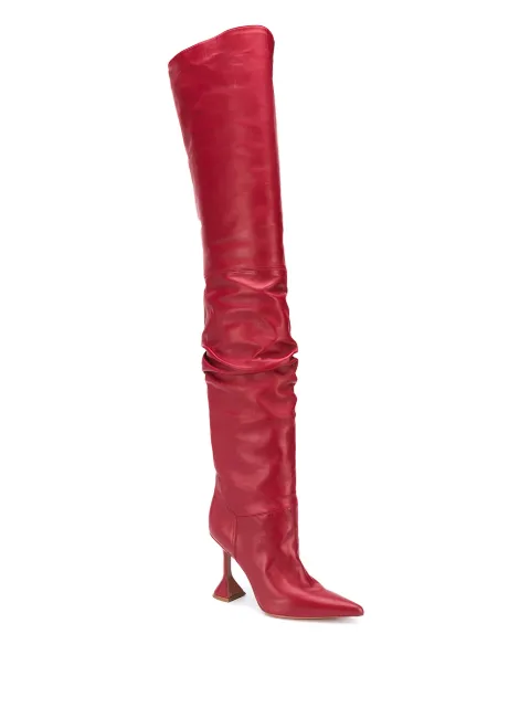 amina muaddi brown boots