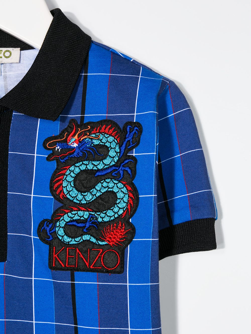 фото Kenzo kids рубашка-поло с вышивкой