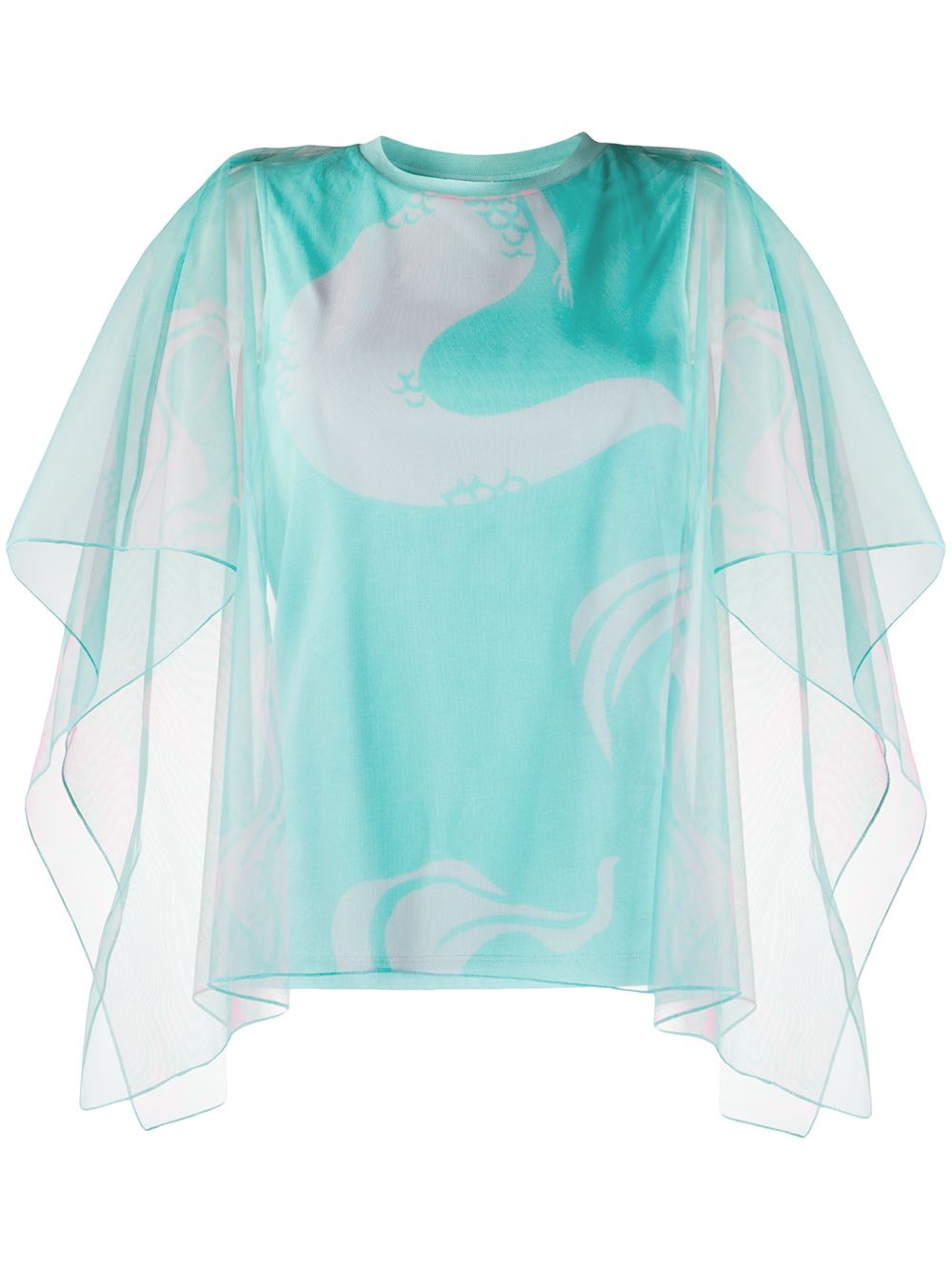 фото Kenzo sheer-sleeve tulle blouse