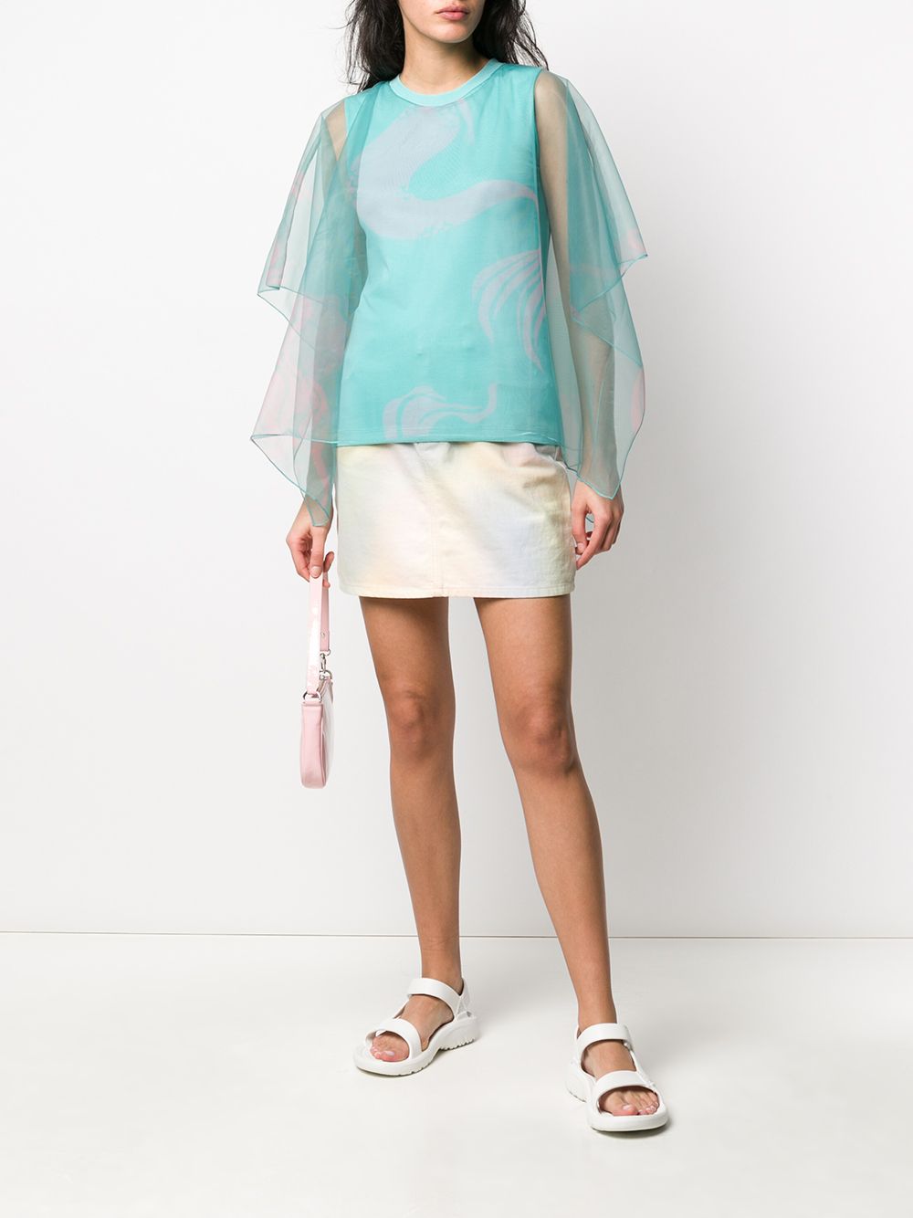 фото Kenzo sheer-sleeve tulle blouse