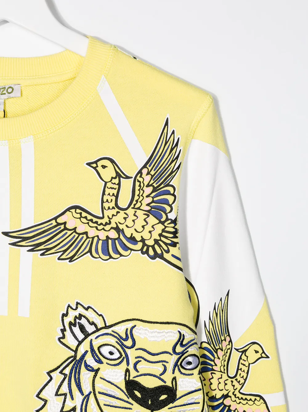 Kenzo Kids Sweater met tijgerprint Geel