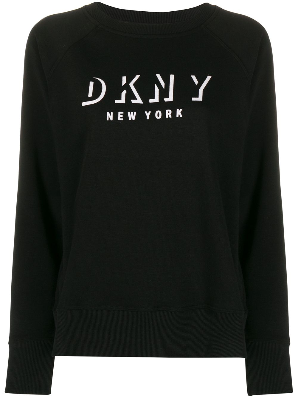 Dkny Logo Printed Sweatshirt In Black