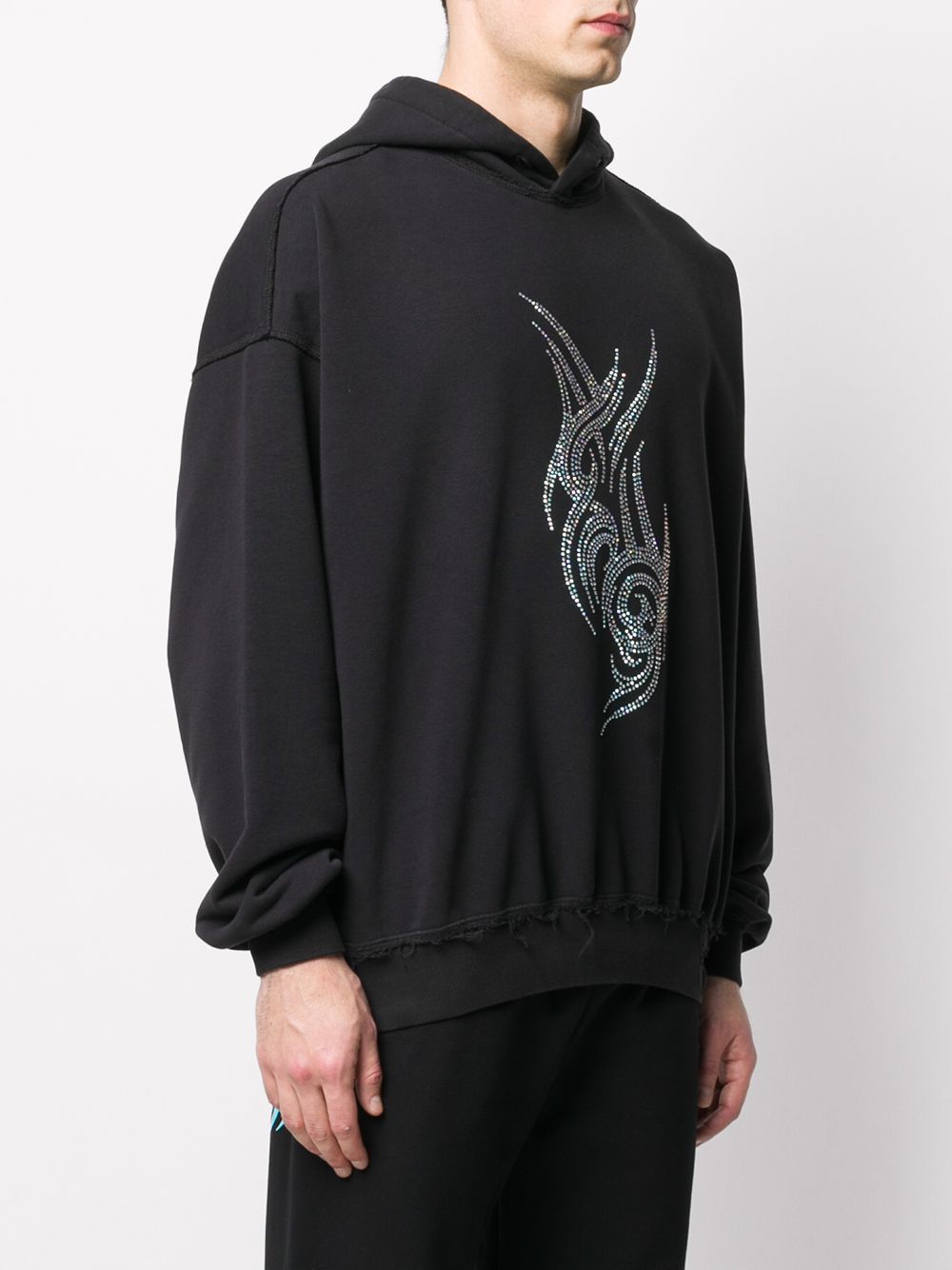 фото Misbhv long sleeve crystal-embellished hoodie