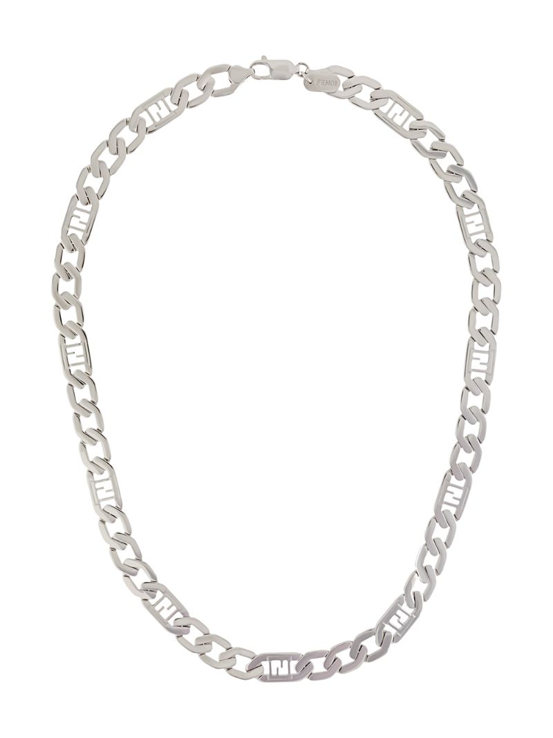 Fendi Ff Chain Necklace In Silver