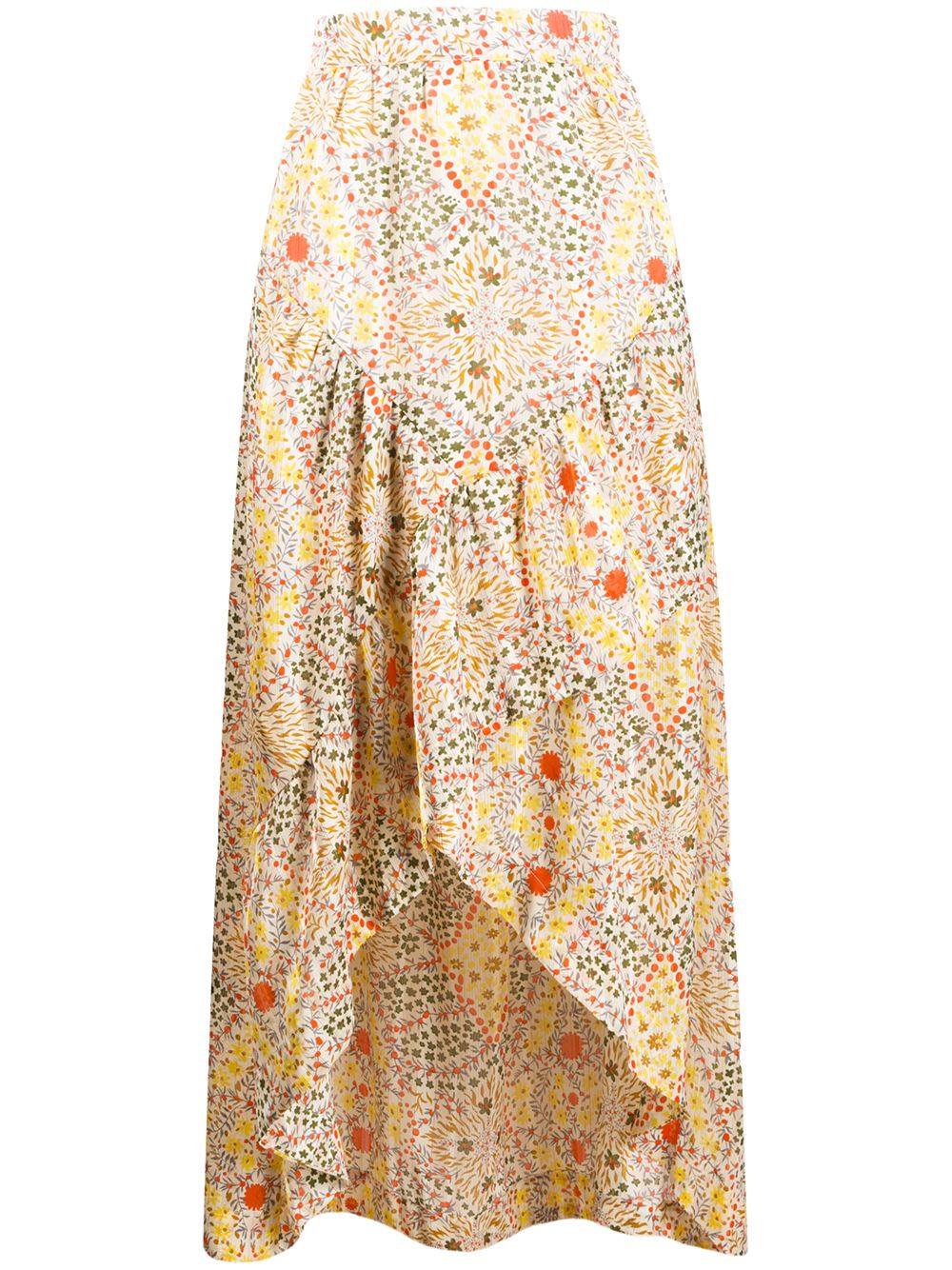 BA&SH HALL FLORAL PRINT MAXI SKIRT