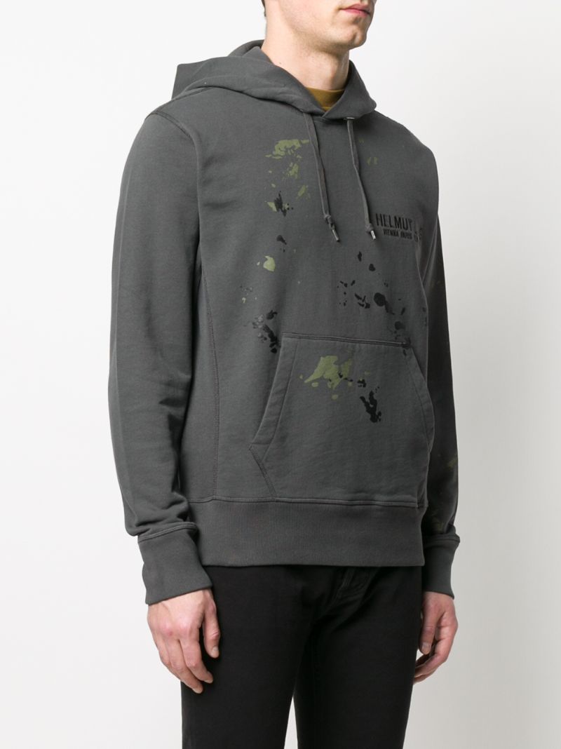 Shop Helmut Lang Standard Painter Hoodie In Grey