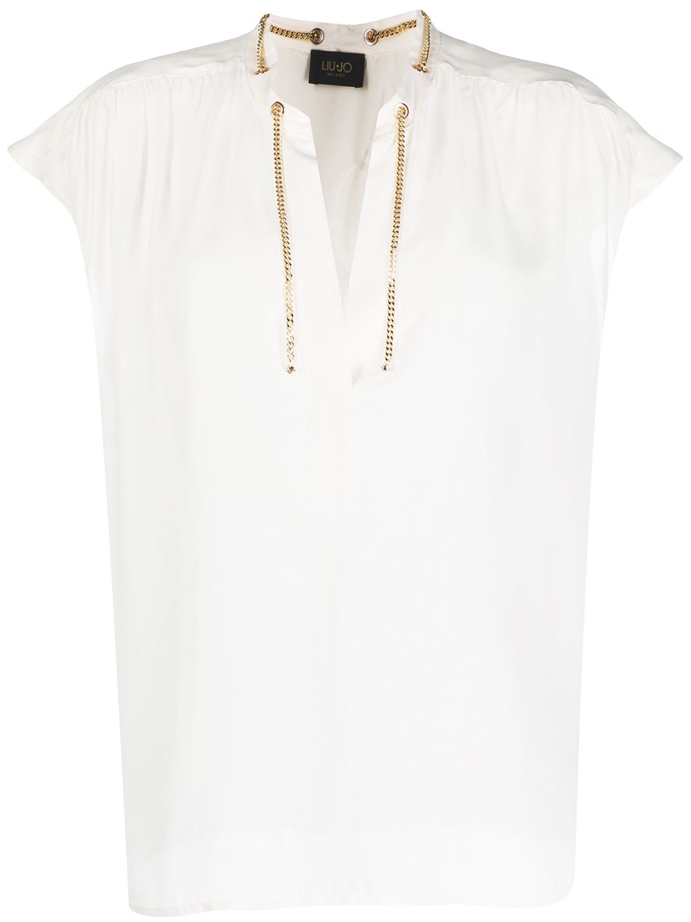 Shop Liu •jo Chain-detail Blouse In White