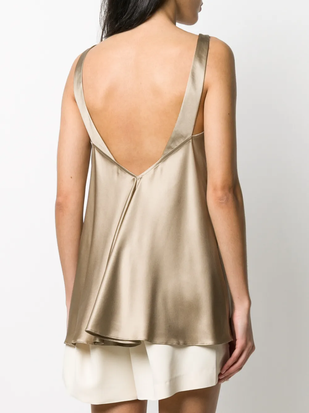 Brunello Cucinelli Asymmetrische top Beige