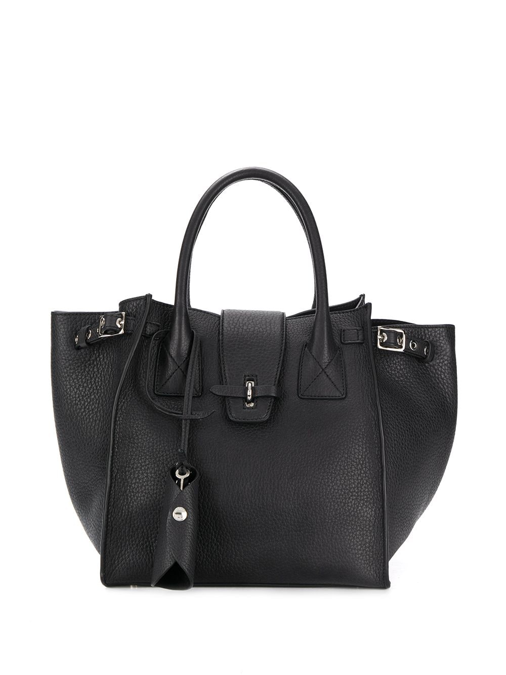 Ermanno Scervino Hammered Shopper Tote Bag In Black