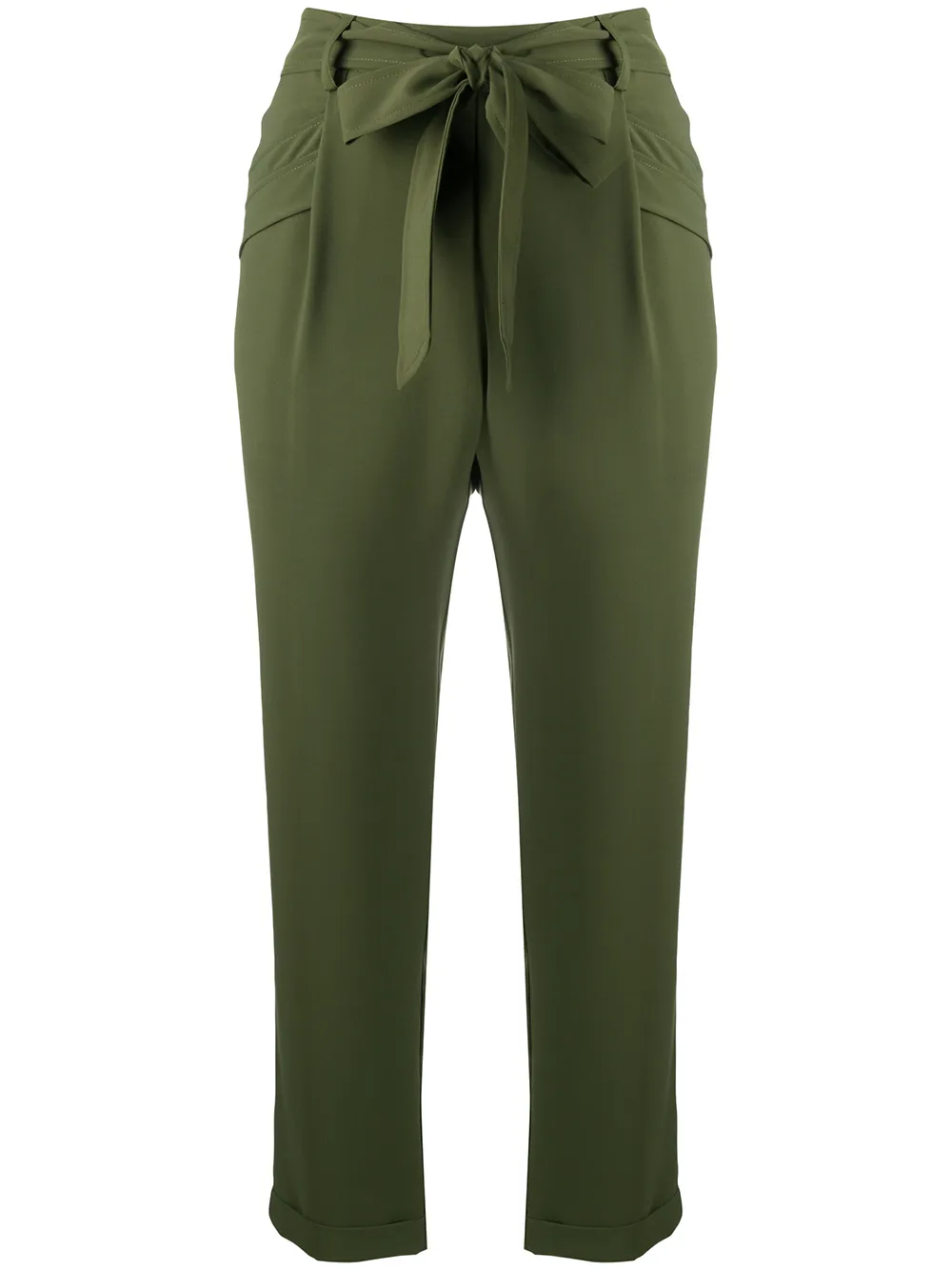 LIU JO Cropped-Hose mit hohem Bund - Grün