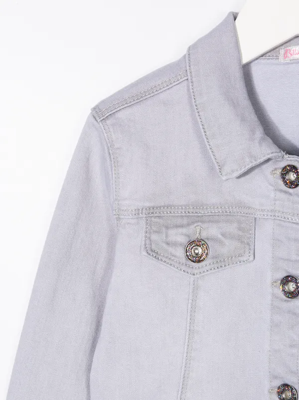 black frill denim jacket