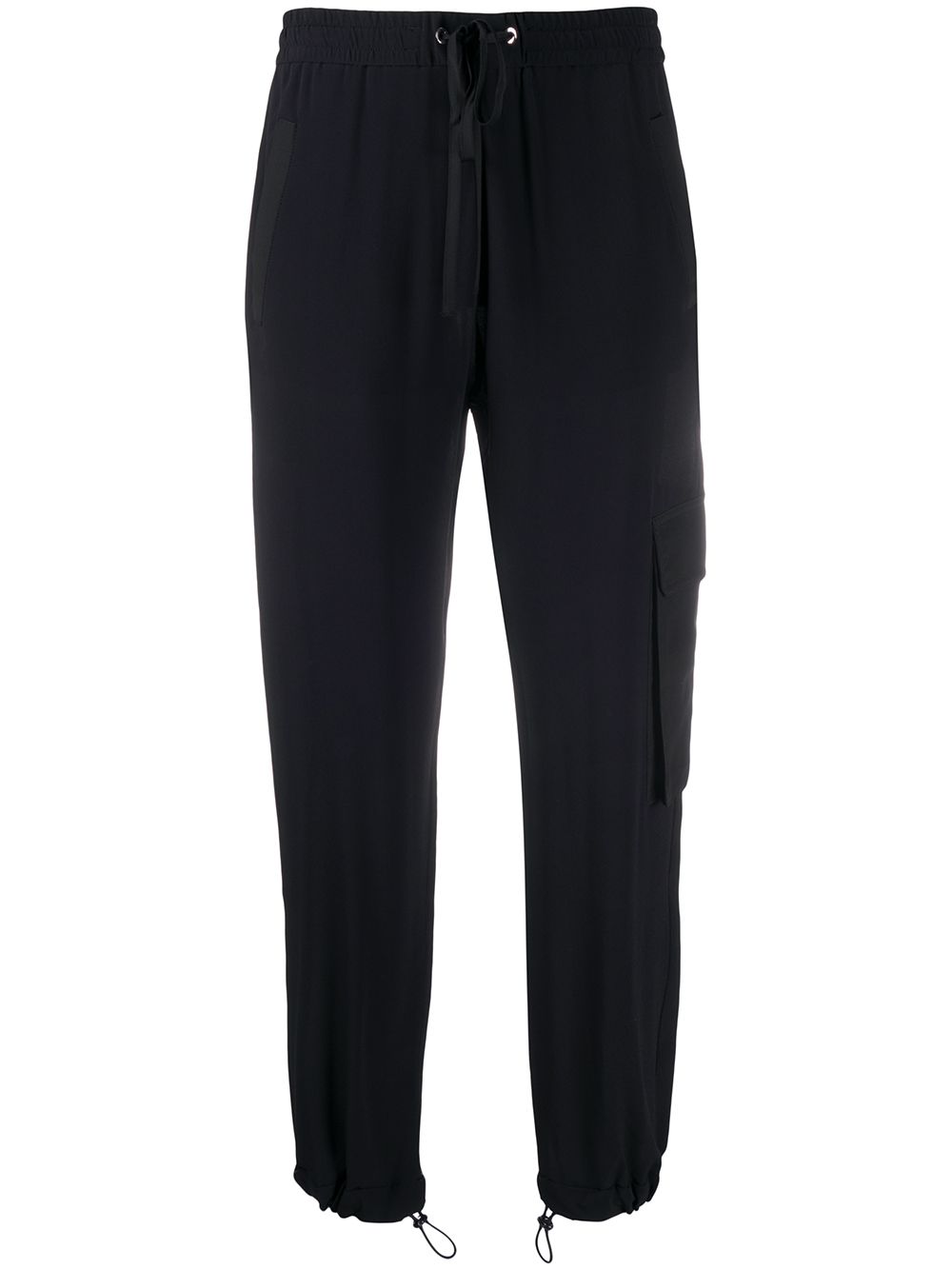 Iceberg Drawstring Straight-leg Trousers In Black