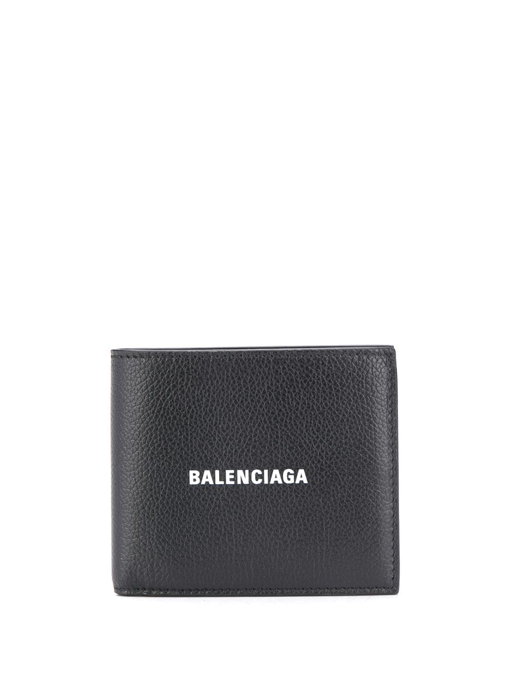 Balenciaga Logo Print Billfold Wallet In Black